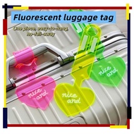 Baggage Tag Colorful Fluorescent Airplane Suitcase Tag PVC Travel Anti-lost Luggage Tag