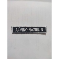 Custom Computer Embroidery Name Bet ATLAS B 335 1.8x8.5cm Neat Stitching for Retail Uniforms