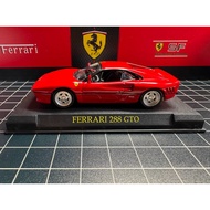 Ferrari Ferrari 288 GTO Alloy Car Model, 1/43 Scale, Red, Base with FERRARI 288 GTO Lettering.Alloy 