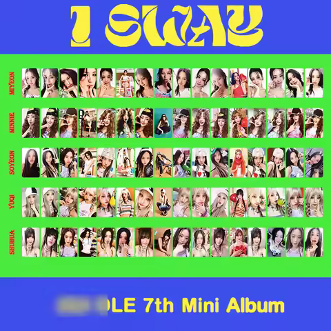 8pcs/set KPOP GIDLE Album I SWAY Solo Small Card LOMO Card MINNIE SHUHUA YUQI Girl Collection Gift (