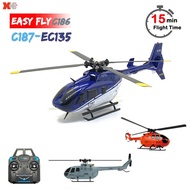 C187 C186 Ec-135 Rc Helikopter 2.4g 6g Sistem 4ch Kawalan Jauh 6 paksi Sentry Drone Rc Quadcopter He