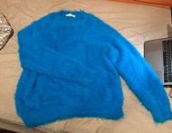 Adam et rope blue mohair sweater cardigan size M