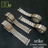 Strap Tali Jam Tangan Seiko Rantai Stainless Solid Curve 22mm