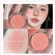 Soft and Smooth Blusher with 6 Colors Optional Long-last Water-resistant Oil-control Mirror Mounted 