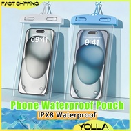 IPX8 Phone Waterproof Pouch Swimming Diving Universal For 7.2in Screen Cellphone Waterproof Case