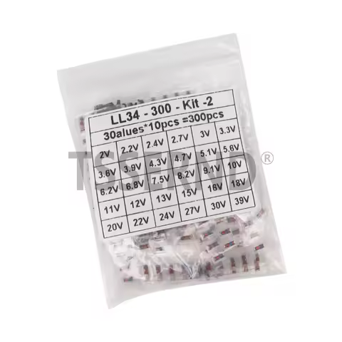 LL34 Zener Diode Kit 300PCS SMD 0.5W 1/2W 3V-24V 2V-39V SMD Diode Set 1N4148
