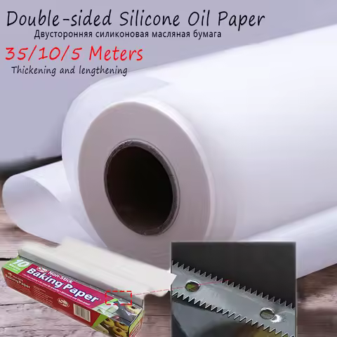 35/10/5M Baking Paper Barbecue Double-sided Silicone Oil Paper Parchment Rectangle Oven Oil Paper Ba