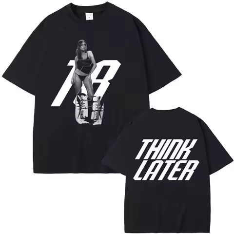 2026 Singer Tate Mcrae T8 Music T Shirts Men's Women Vintage T-shirt Summer Cotton Short Sleeve Tee 