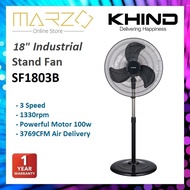 KHIND 18inch industrial Stand Fan SF1803B BLACK / Kipas Berdiri