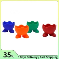 4 PCS Colorful Soft Silicone Egg Cup Boiled Egg Serving Cup Egg Tray Egg Holders Stands