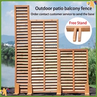 Wooden Louver Partition Outdoor Courtyard Balcony Fence Fence Indoor Screen Hallway Shutter Door Out