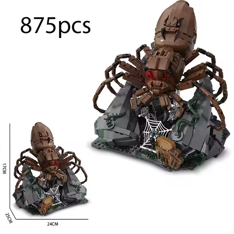 845PCS Red Eyed Wolf Spider Building Blocks Classic Forest Animal Models Bricks For Kids Holiday Chr