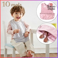 FICELLE - 10mois Dimore Long Sleeved Meal Pouch, Pink, Made in Japan, Water-Repellent, Perfect for O
