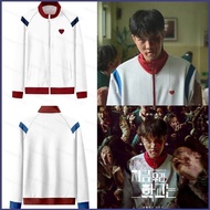 All of us are Dead Cosplay Jacket Long Sleeve Tops Zipper Casual Loose Coat Netflix Unisex Outerwear