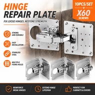 10PCS stainless steel hinge repair plate Free screws hinge plate cabinet hinge repair plate