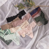 Set of 5 Super Sexy Lace Y-Line Women's Panties in Pastel Color, Soft, Smooth and Comfortable 8009 {