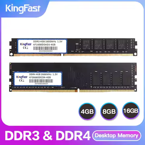 KingFast DDR3 DDR4 4GB 8GB 16GB Memory Ram 1600MHz 2400MHz 2666MHz 3200MHz 288Pin Dimm Desktop Ram f