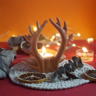 Terracotta Tealight Candle Holder - Reindeer Horn - DN39