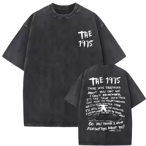 Washed Vintage The 1975 about You Print T-shirt Being Funny in A Foreign Language Album Tshirt Men W