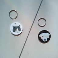Cat & Dog Pet Tag-Photo Printed Acrylic Collar Pet Tag (Ready Stock)