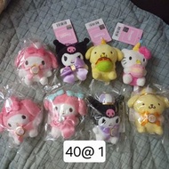 韓版SANRIO 公仔掛飾 my melody kuromi 生日蛋糕系列布丁狗 hello kitty