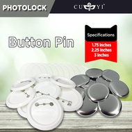 CUYI Button Pin Badge || 1.75 inches, 2.25 inches, 3 inches and 2.25 inches (local) Pin Badge Brooch