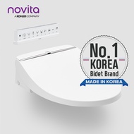 NOVITA BD-H900HS Bidet Seat Toilet Cover Neutral-Silver Color Korean Top-of-the-line Washlet Bathroom Automatic Flushing Night Lighting Auto-opening Sterilization Waterproof Drying