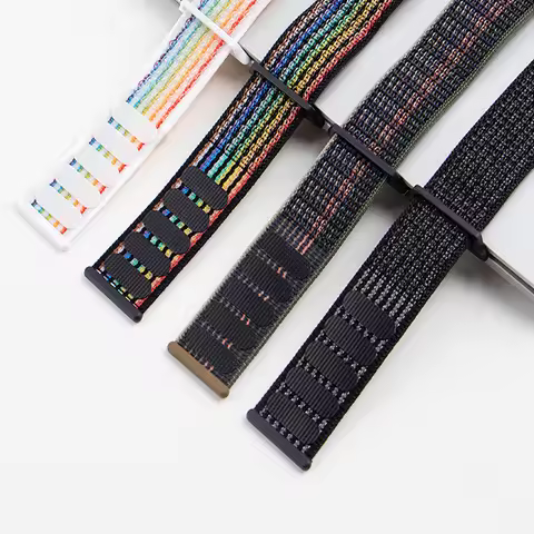 Nylon loop Strap For Apple Watch Band Ultra-2 49mm 44mm 40mm 45mm 41mm Sport pride Bracelet iwatch b