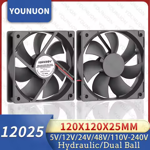 120mm 12cm 12025 Fan 5V 12V 24V 120mm*120mm*25mm Fan DC Brushless Cooling Fan 120x120x25mm USB 2PIN 