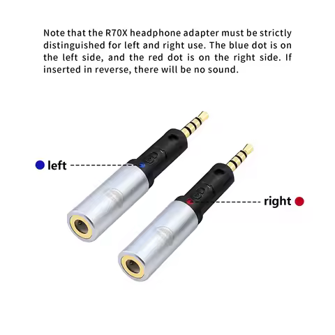 OKCSC 2.5mm male to 3.5mm female Audio Plug Connector Audio Adapter for Audio-technica ATH-R70X R70x