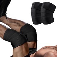 2 Pcs 8*180cm Knee Wraps for Weightlifting Knee Straps for Squats Cross Powerlifting Alternative Kne