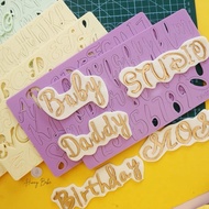 Acrylic Cake DIY Stamp Alphabet Letter Cake Cookie Stamp Mould Fondant Mold Cake DIY Decorating Tool
