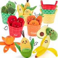 Baby Sensory Toys Montessori Toys 1 Year Old Fruit Vegetable 16PCs | Color Sorting Play Food with Te