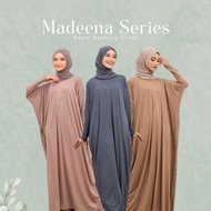 SCRAFFY STUDIO | Madeena Batwing Dress Abaya Spandex Rayon Busui and Wudhu Friendly Casual Syar'i Ga