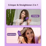 DSHOW Hair Crimper for Women with 4 Interchangeable Plates, Crimper Hair Iron Volumizing Flufft Hair