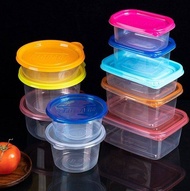 [Warm Homie] กล่องพลาสติกแบบใช้แล้วทิ้งสี่เหลี่ยมผืนผ้ารอบผลไม้ตกปลากล่องบรรจุ Take-Out กล่องอาหารกลางวันกล่องเก็บอาหาร