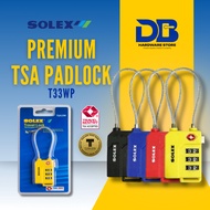 DB SOLEX 100% Original Premium Padlock TW33P 3 Digit Combination Travel Padlock Luggage Bag Lock