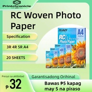 QUAFF RC Woven Photo Paper No Back Print 260GSM A4 / 5R / 4R / 3R Size