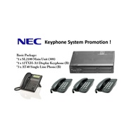 NEC SL2100 Keyphone System - 3 Trunks & 8 Extensions Basic Package (Ready Stock)