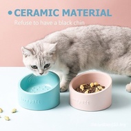 Pet Ceramic Bowl Cat Bowl Dog Bowl Pet Bowl Drinking Bowl Oblique High-Foot Bowl Protect Cervical Sp