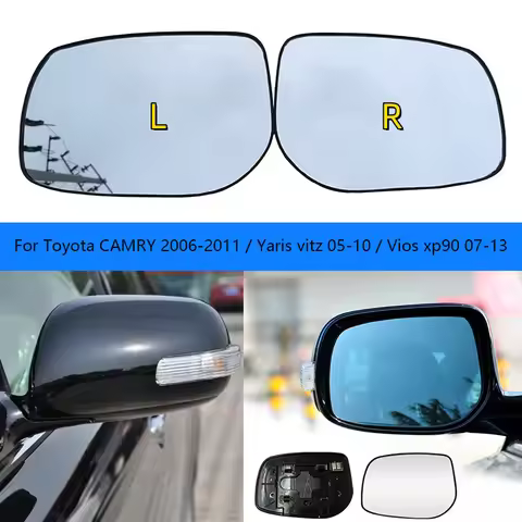 Car heated Convex Mirror Glass For Toyota CAMRY 2006 07 08 09 10 11 / Yaris vitz 05-10 / Vios xp90 0