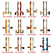 เปิดปิด Mute Switch ควบคุมปุ่มปรับระดับเสียงปุ่ม Flex Cable สำหรับ HuaWei Y9 Y7 Y6 Pro Y5 Lite Prime GR5 2017 2018 2019อะไหล่