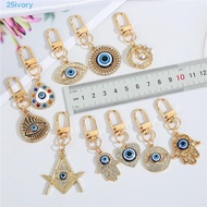 IVORY Evil Eye Keychain Car Keyring Classical Bag Pendant Car Accessories Key Accessories Evil Eye K