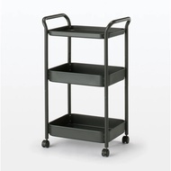 MUJI มูจิ ชั้นวางของเหล็ก อเนกประสงค์ ดีไซน์เรียบหรู มีล้อเลื่อน - MUJI Steel Pipe Wheeled Rack (49.