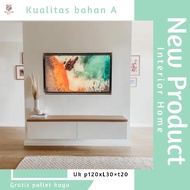 Minimalist TV table, floating table, 2-drawer TV table