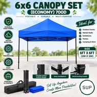 6x6 Ft Folding Canopy Set / Tent ( 2m x 2m ) / Kanopi / Khemah / Payung Niaga Canopy Lipat Kanopi