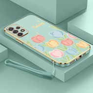 Tulips Flower Phone Case for Samsung Galaxy A14 5G A52S 5G A52 A32 A72 A82 4G 5G Fashionable Beauty 