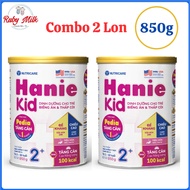 Combo 2 Lon Sữa Bột HANIE KID 2+ Lon 850g Cho Bé 2 -10 Tuổi Sữa Non 24H Cao Năng Lượng Cho Bé Suy Di