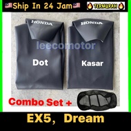 Honda EX5 DREAM Seat Cover + Net Jaring Set HP LEATHER RUBBER GETAH ORIGINAL HONDA DOT KASAR KAIN KULIT SEAT ASSY KUSYEN