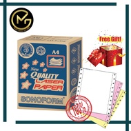SONOFORM A4 Computer Form 9.5" X 11" 2PLY / 3PLY (W/P/Y) + FREE GIFT..